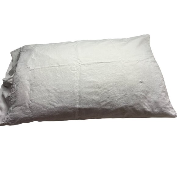 White Cotton Pillowcase Set With Minor Flaws & Soft Texture 91e - Picture 3 of 8